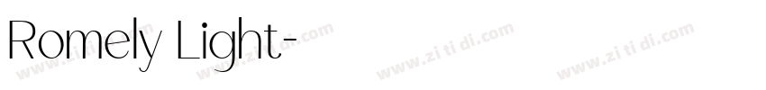 Romely Light字体转换